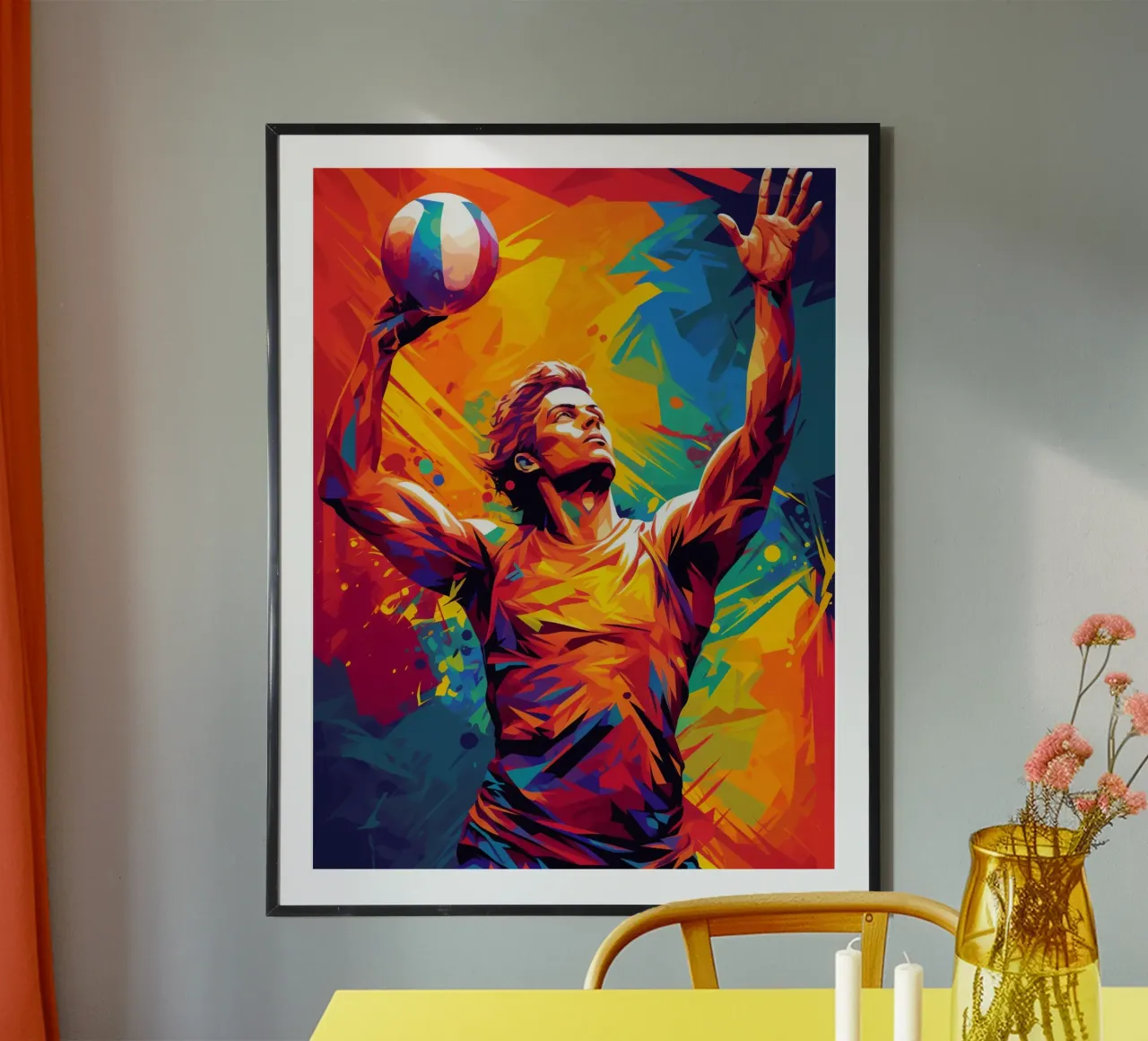 Volleyball Colorful poster con telaio in plastica da Mateo