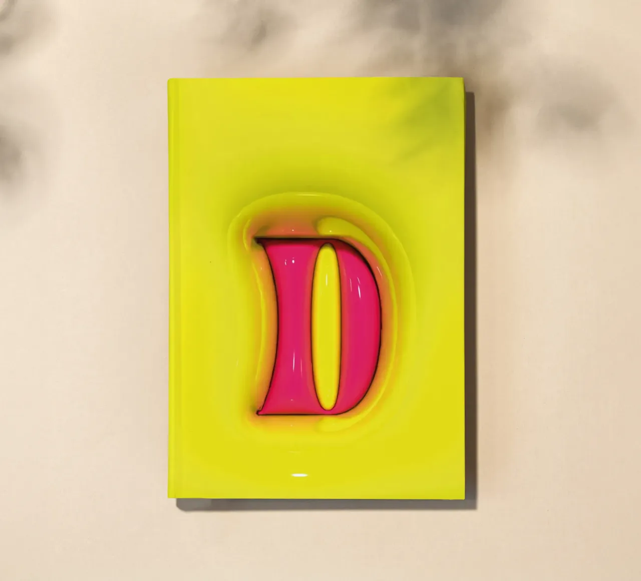 Bubblegum Inflate Initials D Green notebook by Malou-Studio
