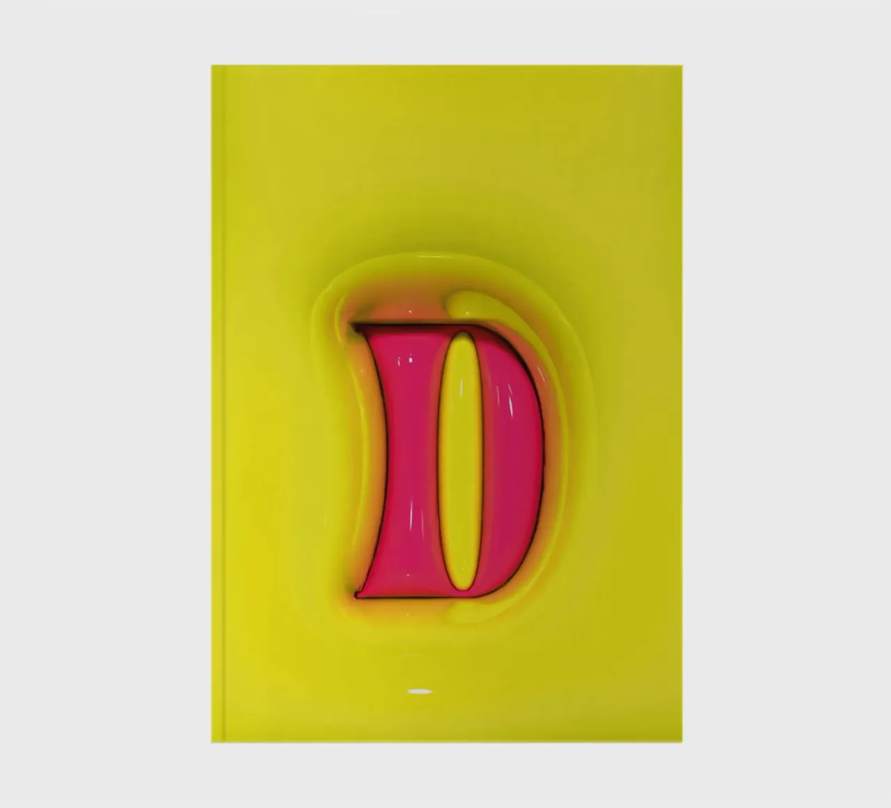 Bubblegum Inflate Initials D Green notebook by Malou-Studio