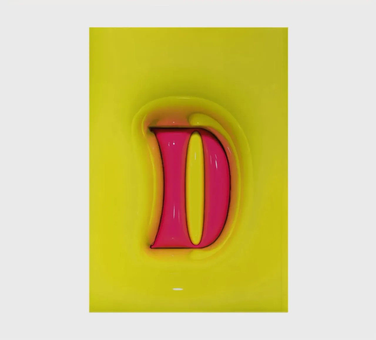 Bubblegum Inflate Initials D Green notebook by Malou-Studio