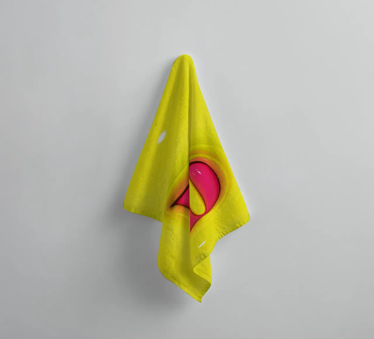 Bubblegum Inflate Initials D Green towel by Malou-Studio