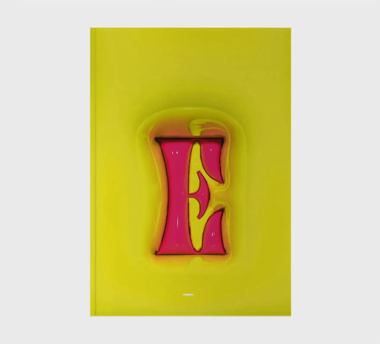 Bubblegum Inflate Initials E Green notebook by Malou-Studio