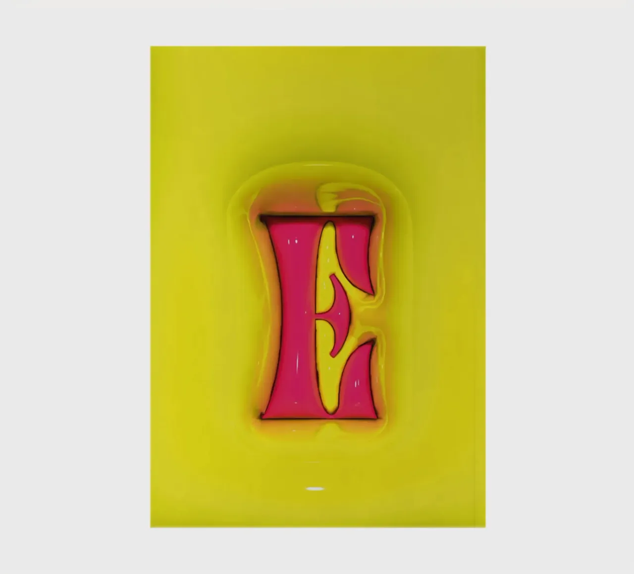 Bubblegum Inflate Initials E Green notebook by Malou-Studio