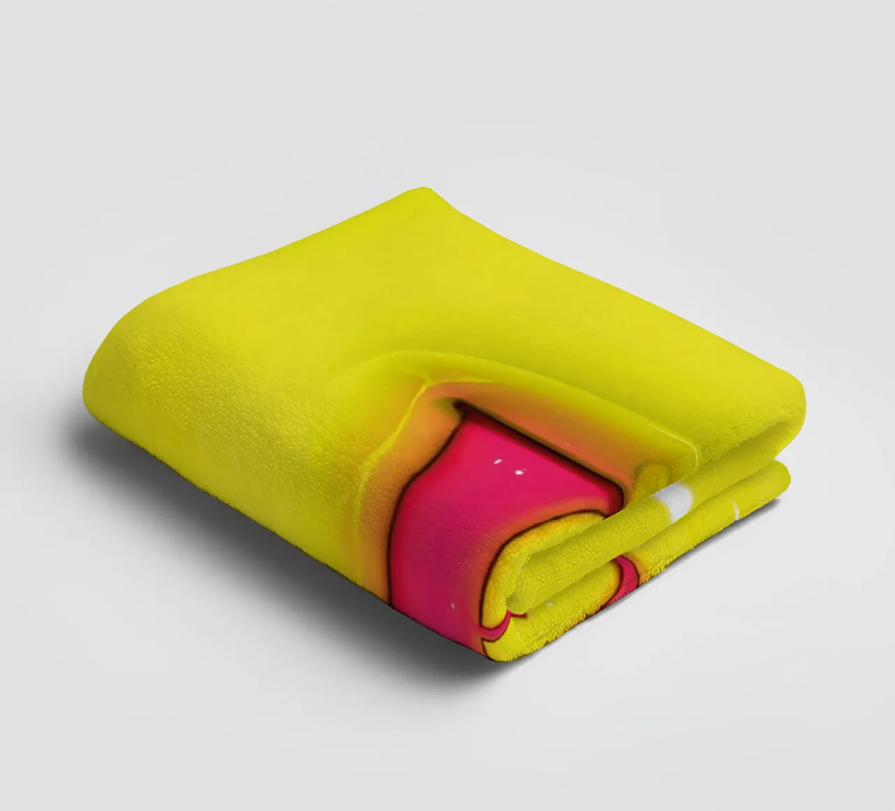 Bubblegum Inflate Initials E Green towel by Malou-Studio