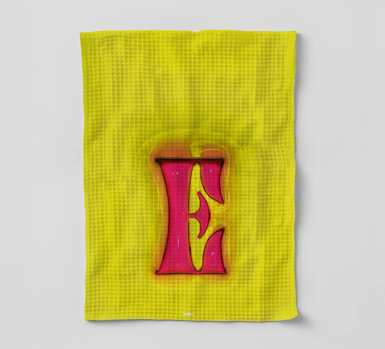 Bubblegum Gonflable Initiales E Vert torchon de Malou-Studio