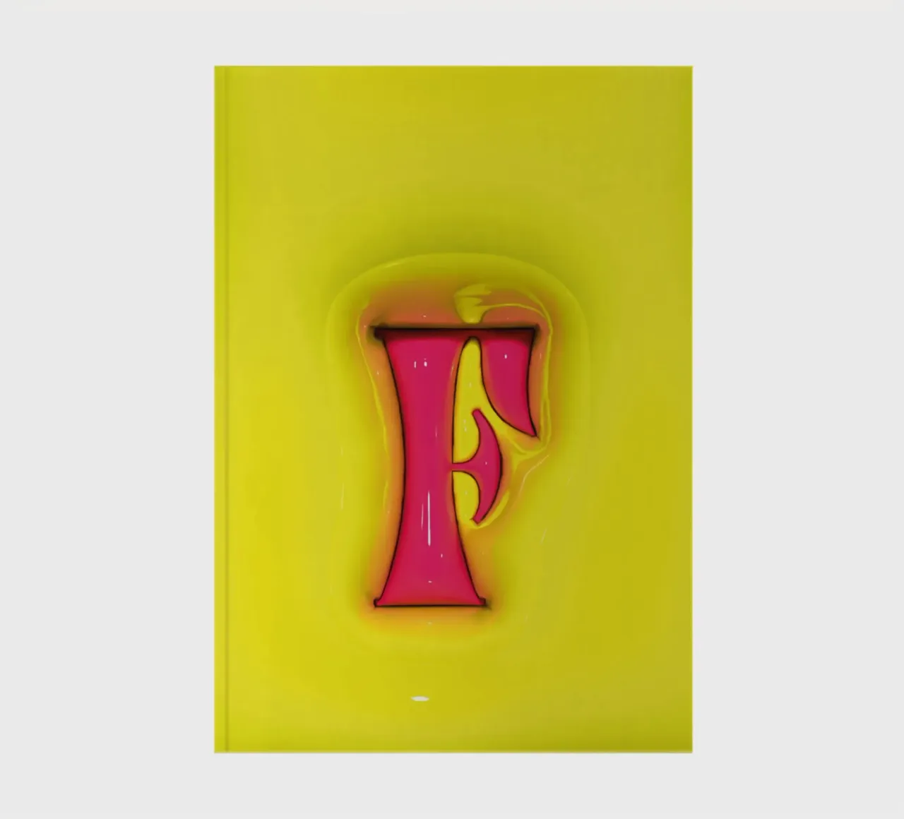 Bubblegum Inflate Initials F Green notebook by Malou-Studio