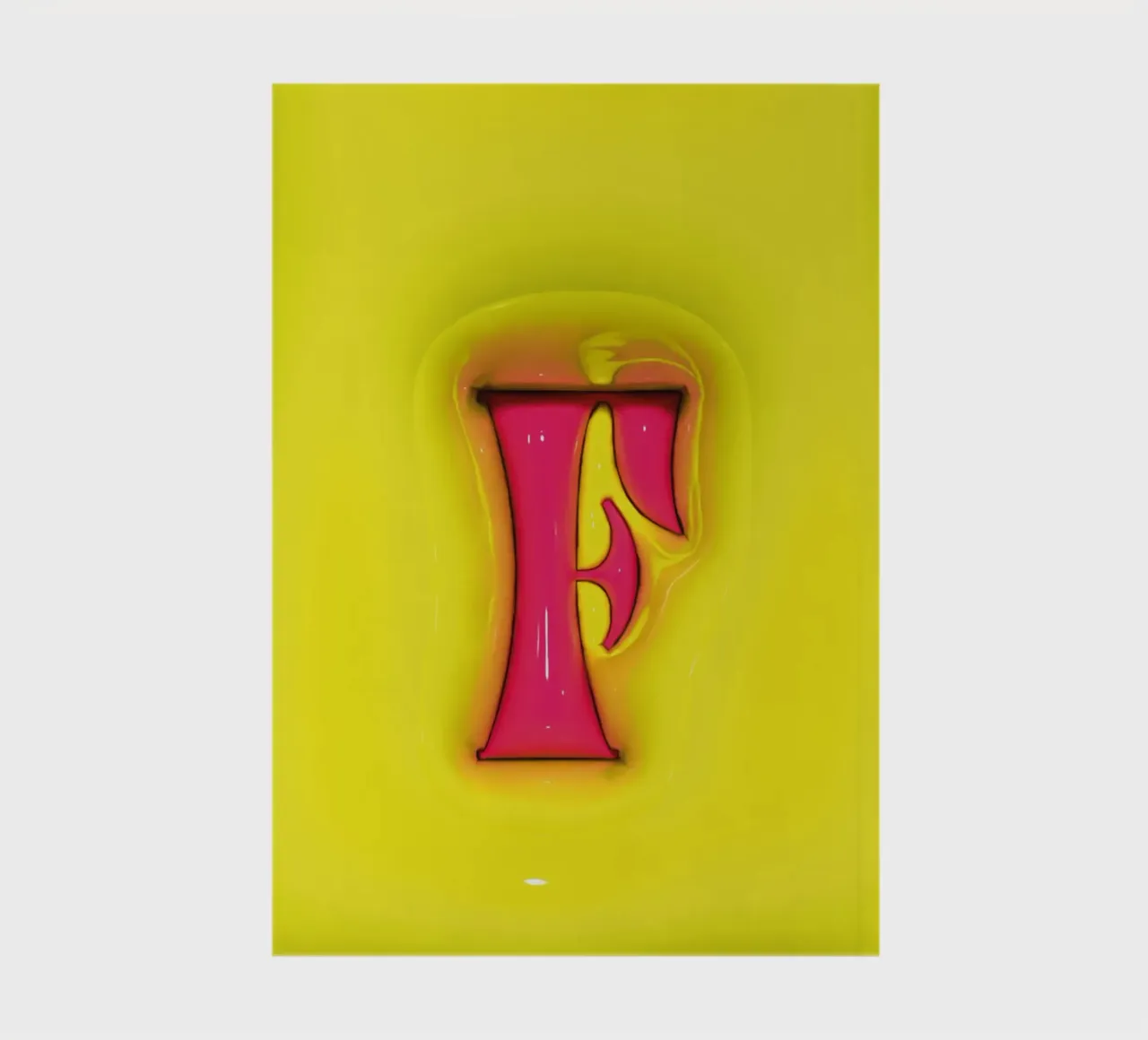 Bubblegum Inflate Initials F Green notebook by Malou-Studio