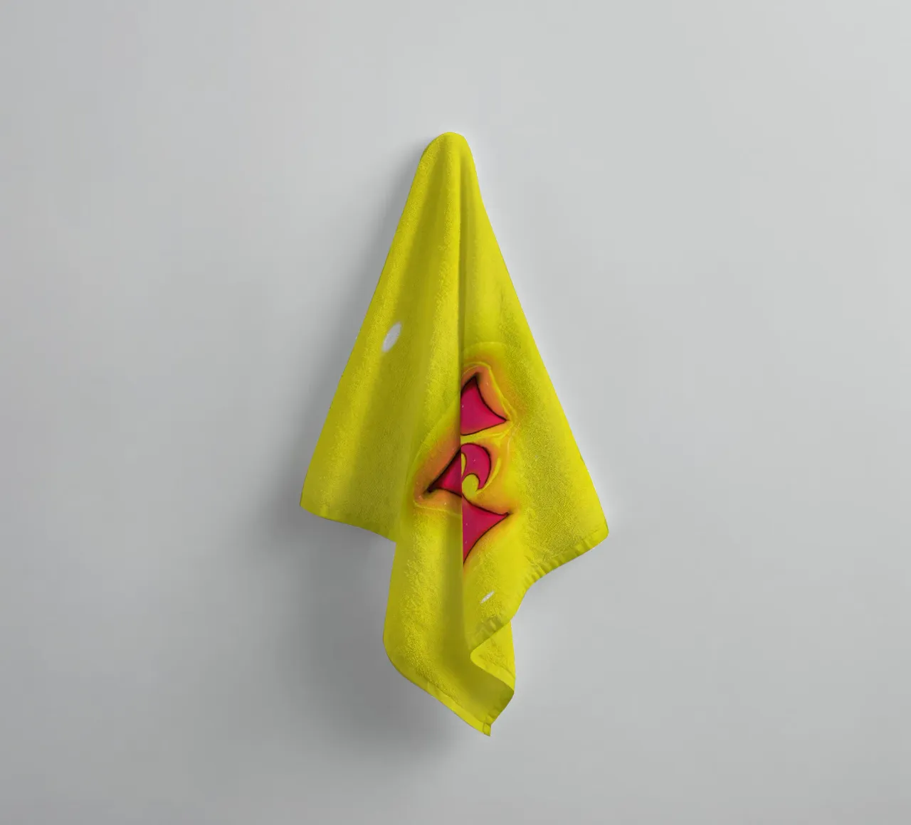Bubblegum Inflate Initials F Green towel by Malou-Studio