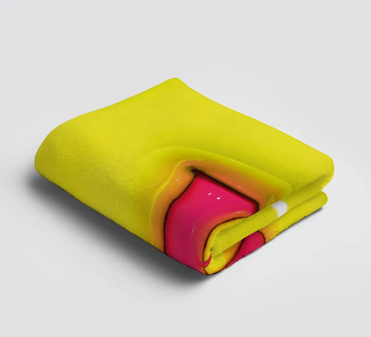 Bubblegum Inflate Initials F Green towel by Malou-Studio