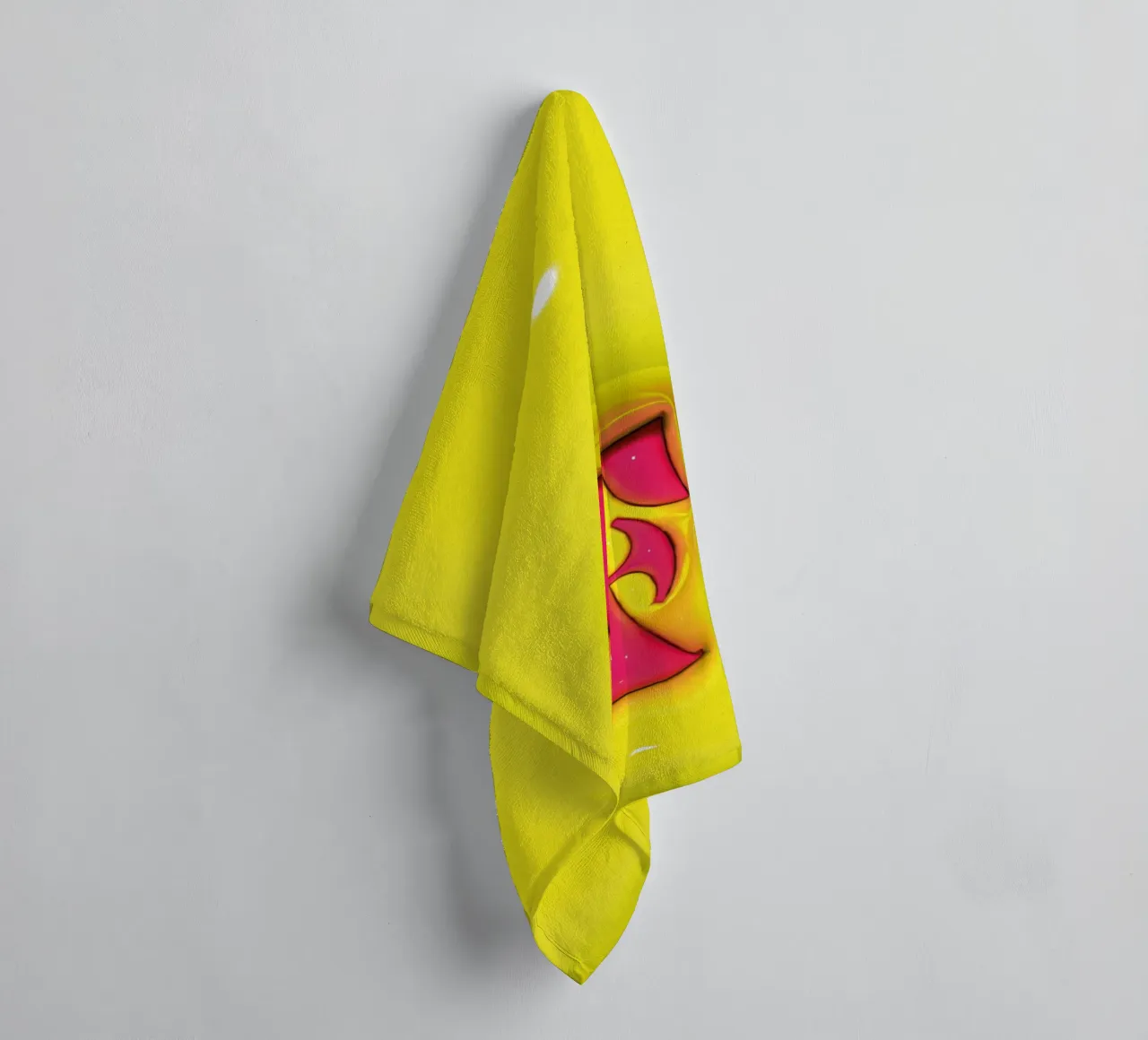 Bubblegum Inflate Initials F Green towel by Malou-Studio