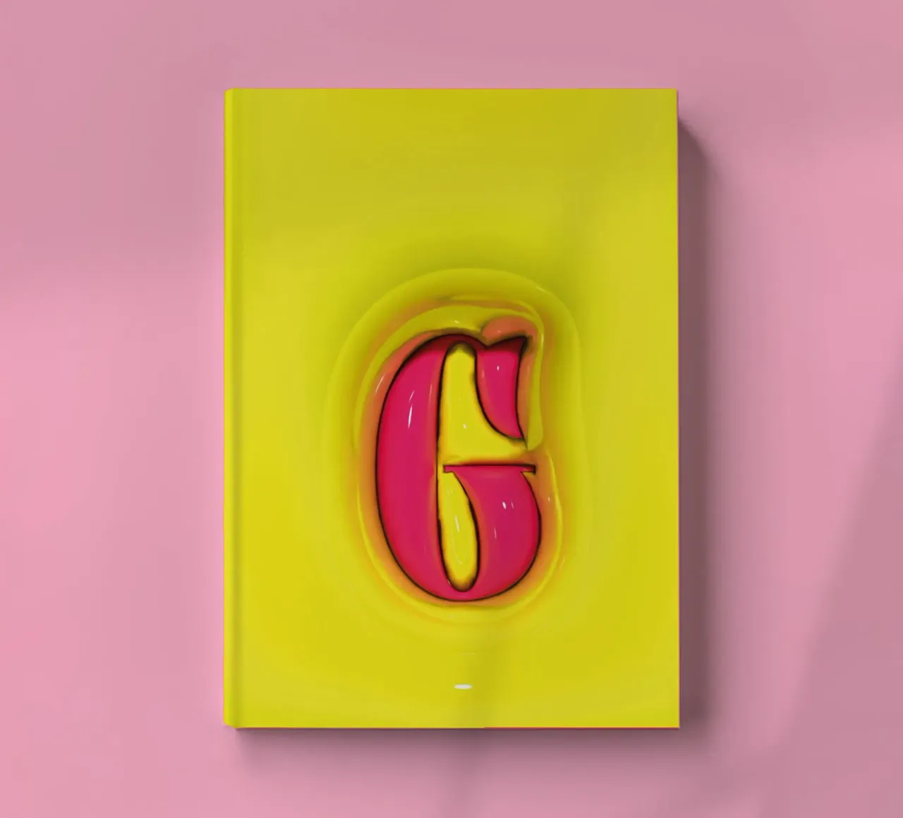 Bubblegum Inflate Initials G Green notebook by Malou-Studio