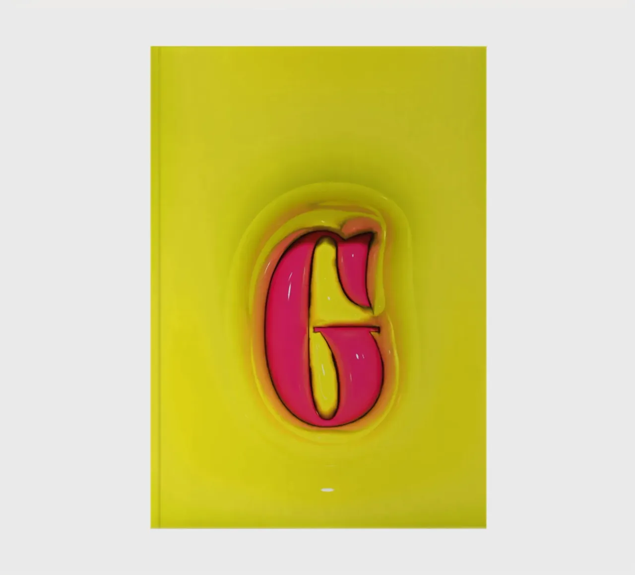 Bubblegum Inflate Initials G Green notebook by Malou-Studio