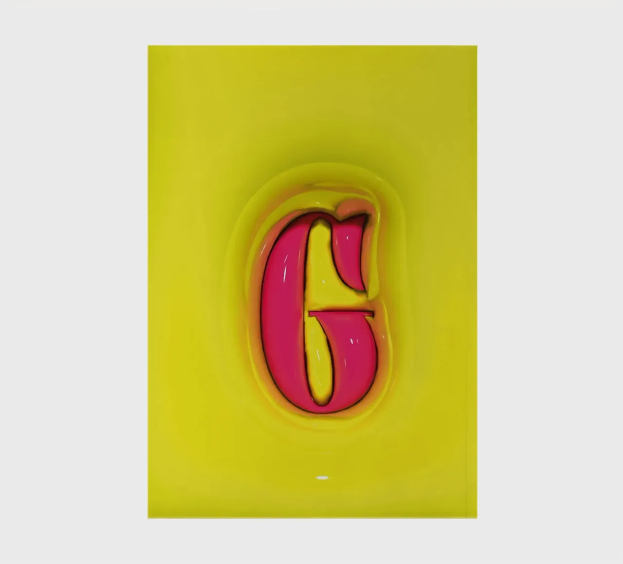 Bubblegum Inflate Initials G Green notebook by Malou-Studio