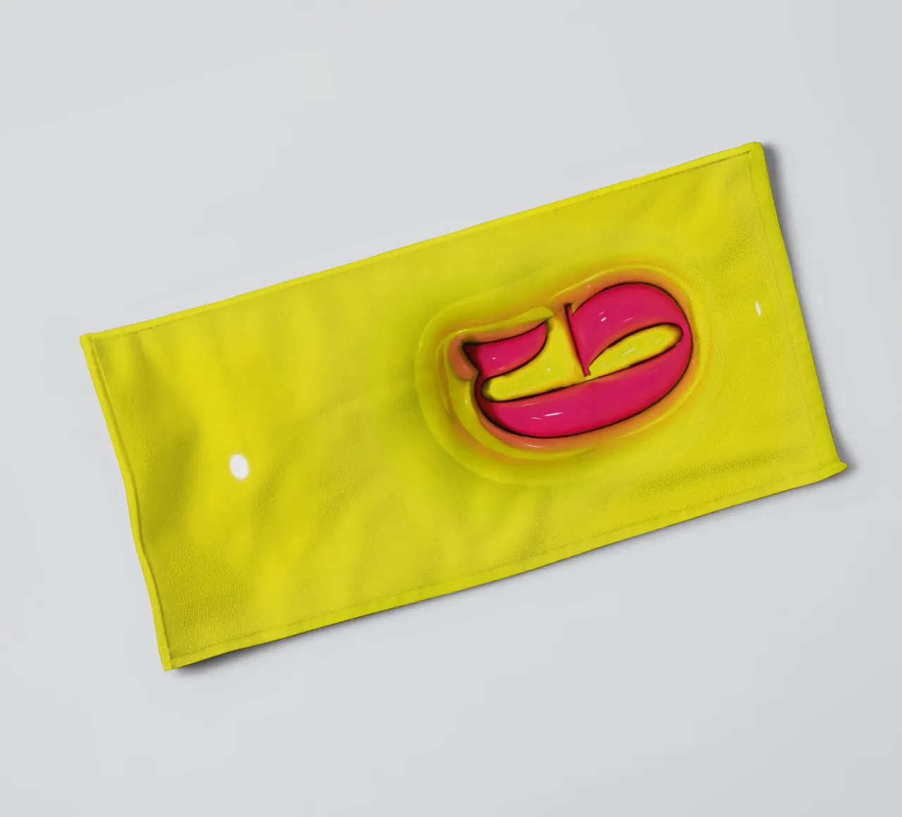 Bubblegum Gonflable Initiales G Vert serviette de bain de Malou-Studio