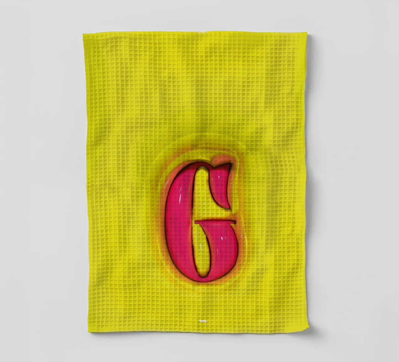 Bubblegum Gonflable Initiales G Vert torchon de Malou-Studio