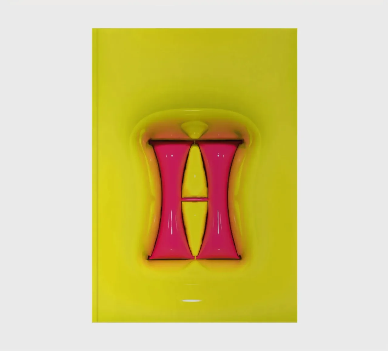 Bubblegum Inflate Initials H Green notebook by Malou-Studio