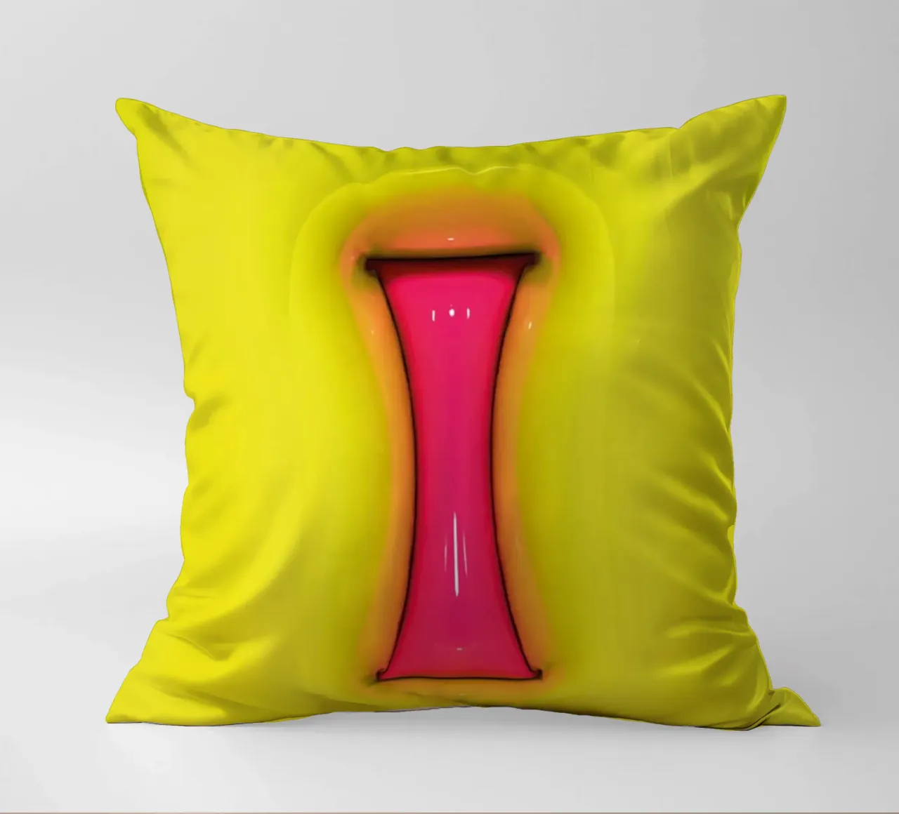 Gonfiaggio Bubblegum Iniziali I Verde cuscino da Malou-Studio