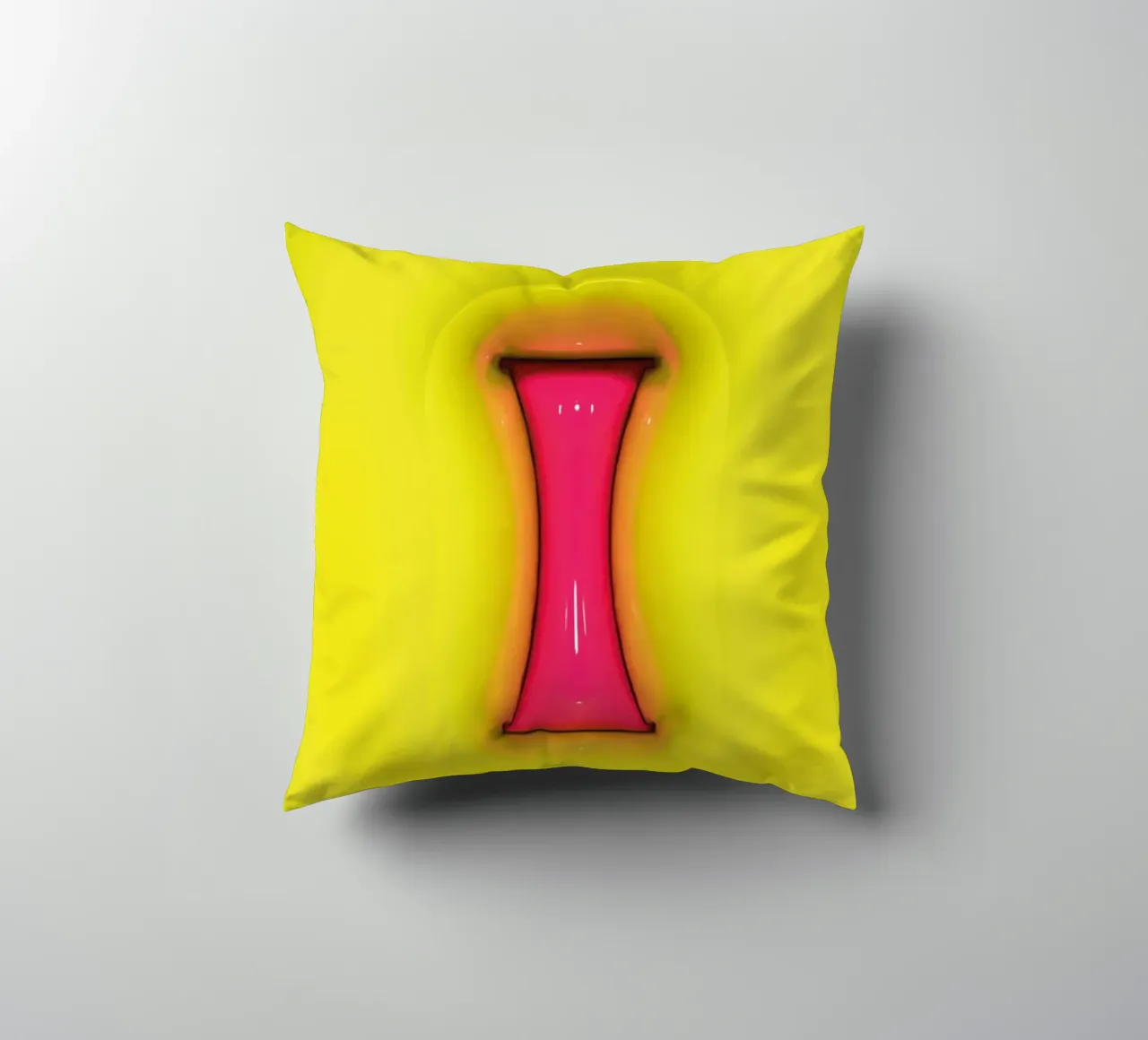 Gonfiaggio Bubblegum Iniziali I Verde cuscino da Malou-Studio