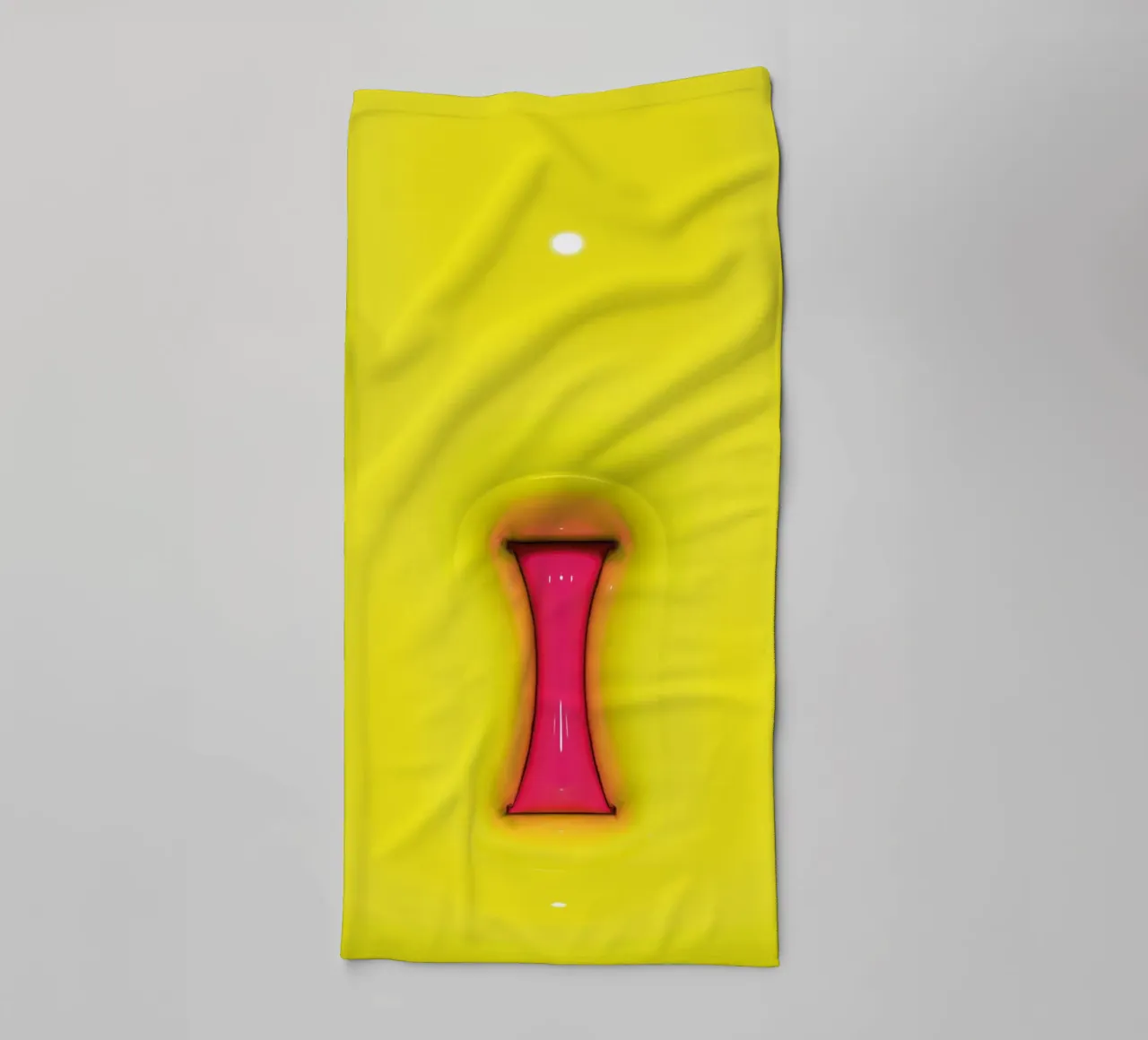 Bubblegum Inflate Initials I Green towel by Malou-Studio
