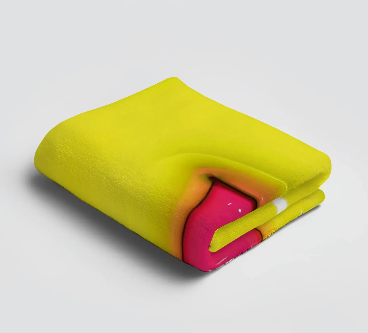 Bubblegum Inflate Initials I Green towel by Malou-Studio