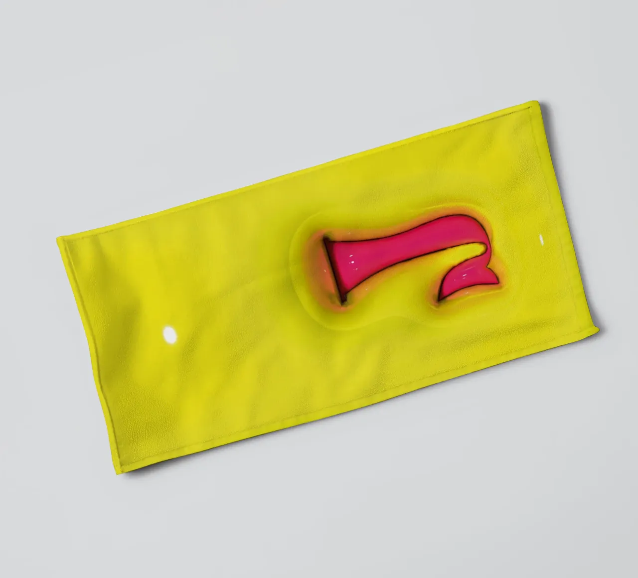 Bubblegum Inflate Initials J Green towel by Malou-Studio