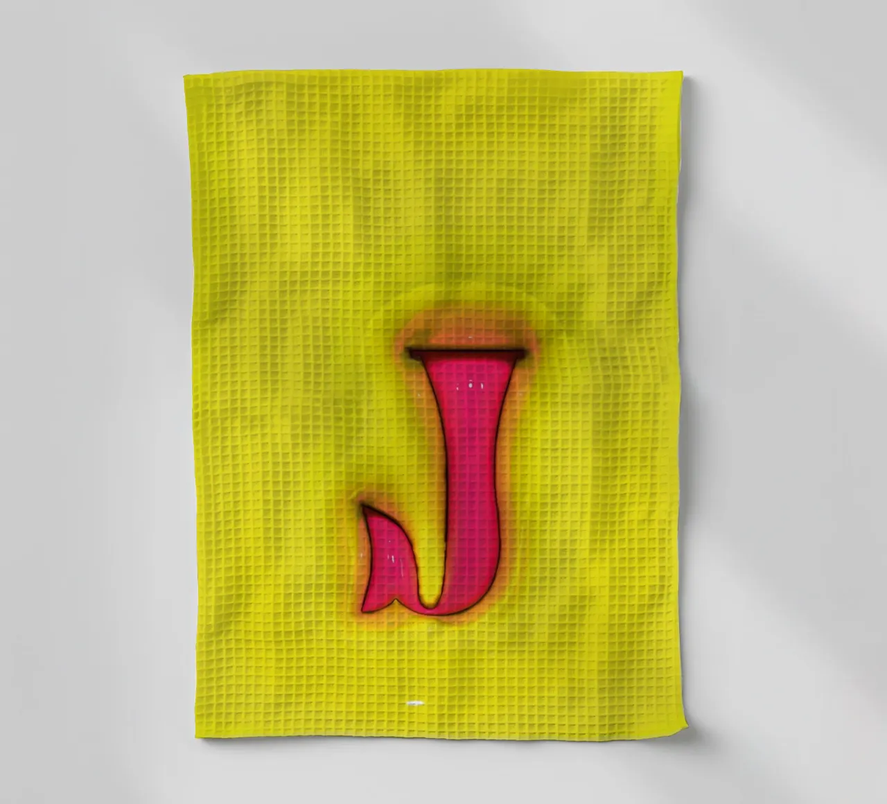 Bubblegum Gonflable Initiales J Vert torchon de Malou-Studio