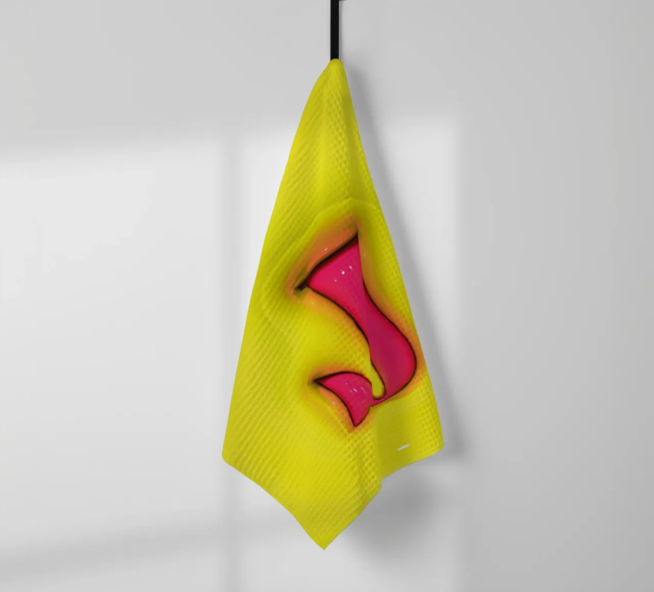 Bubblegum Gonflable Initiales J Vert torchon de Malou-Studio