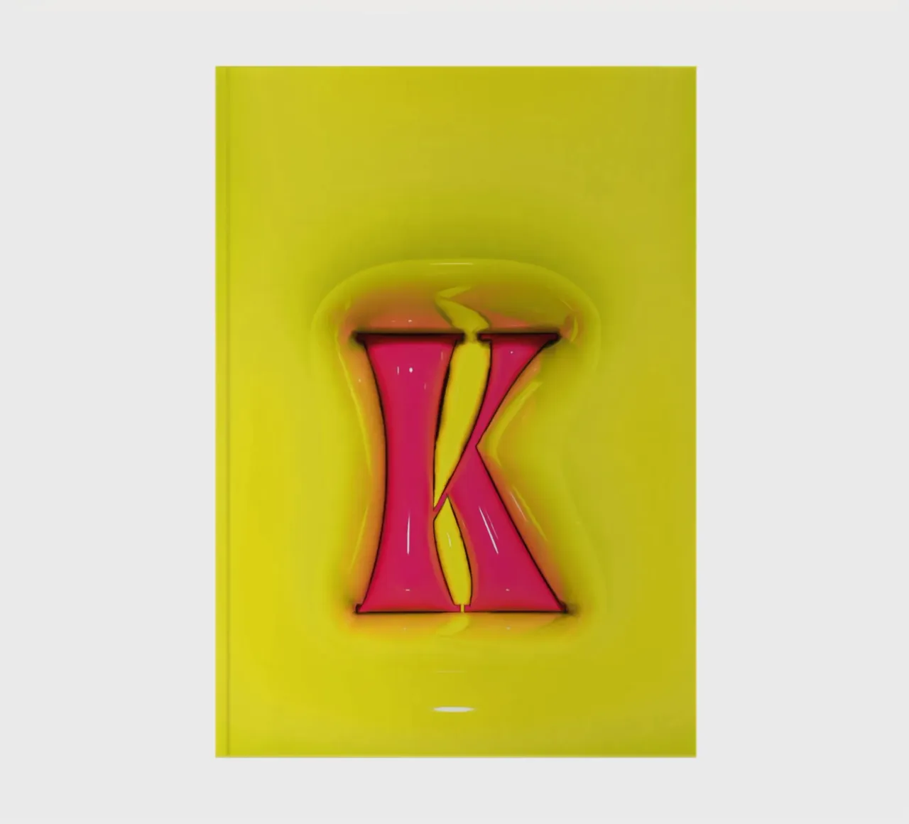 Bubblegum Inflate Initials K Green notebook by Malou-Studio