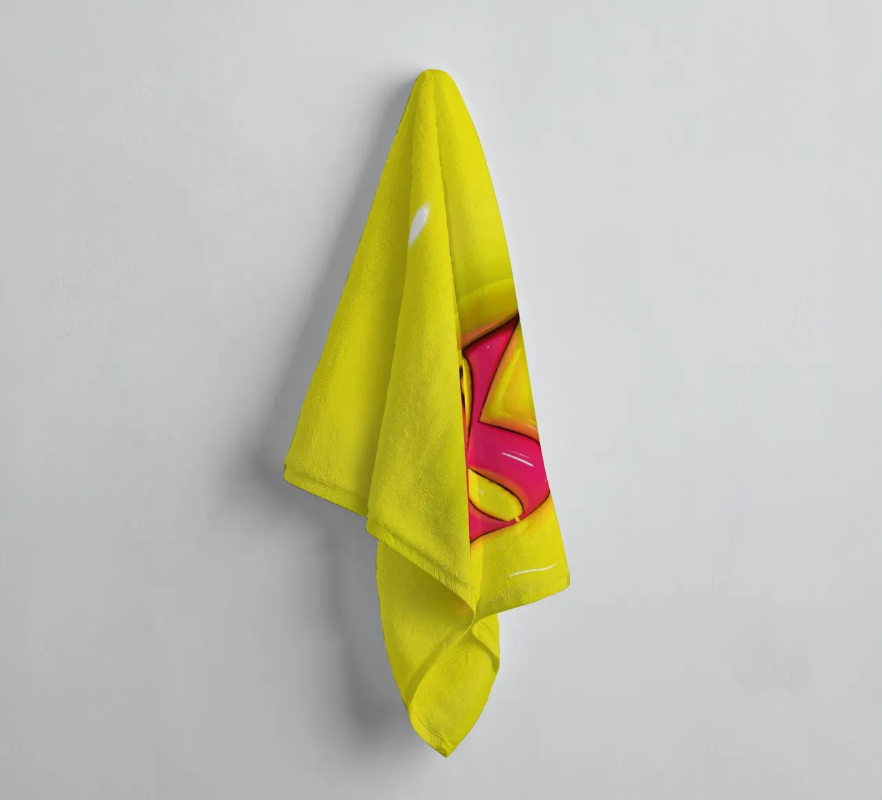 Bubblegum Inflate Initials K Green towel by Malou-Studio