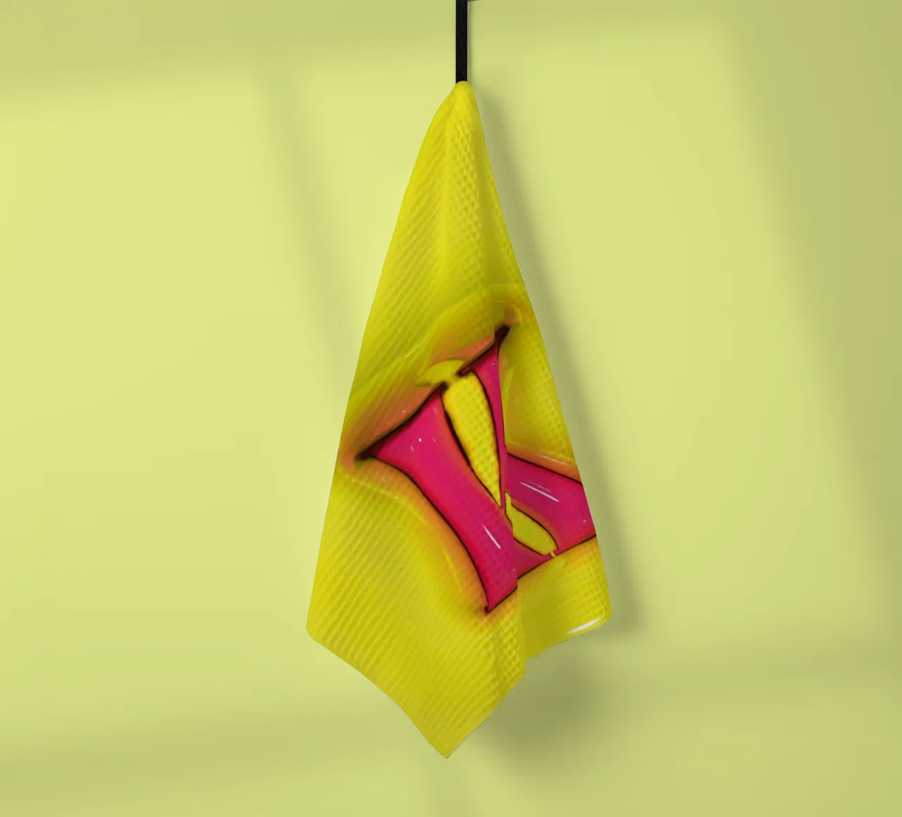 Bubblegum Gonflable Initiales K Vert torchon de Malou-Studio