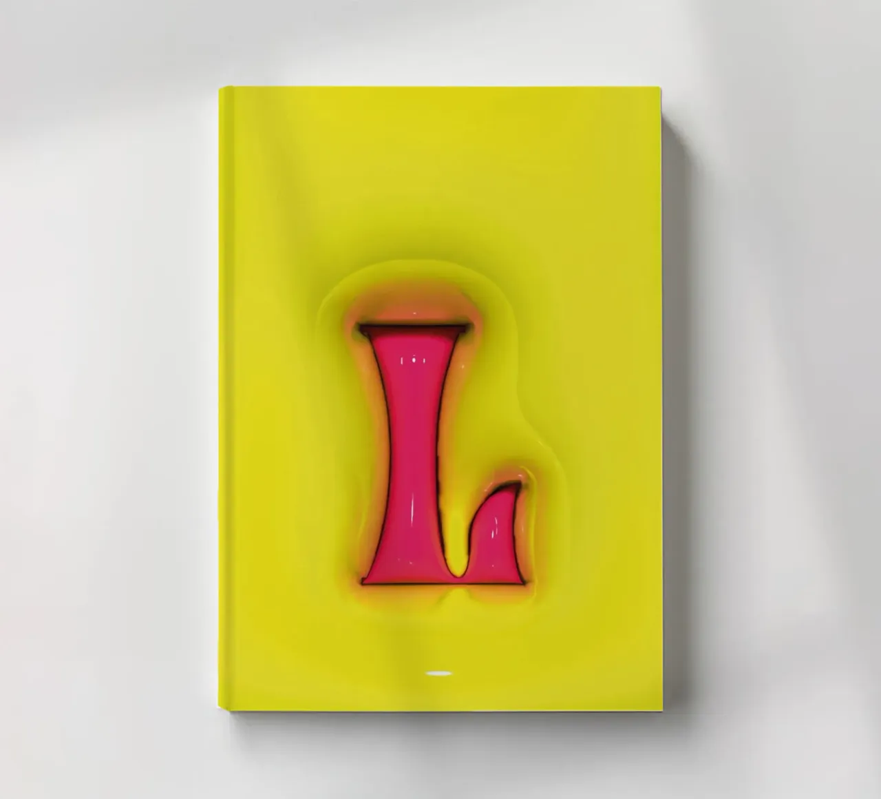 Bubblegum Inflate Initials L Green notebook by Malou-Studio