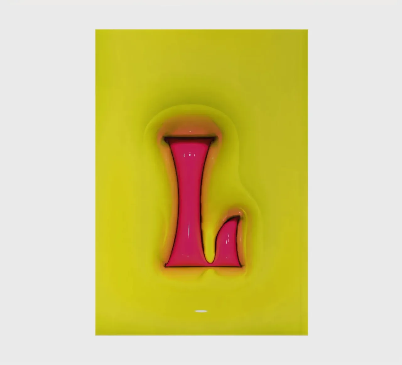 Bubblegum Inflate Initials L Green notebook by Malou-Studio