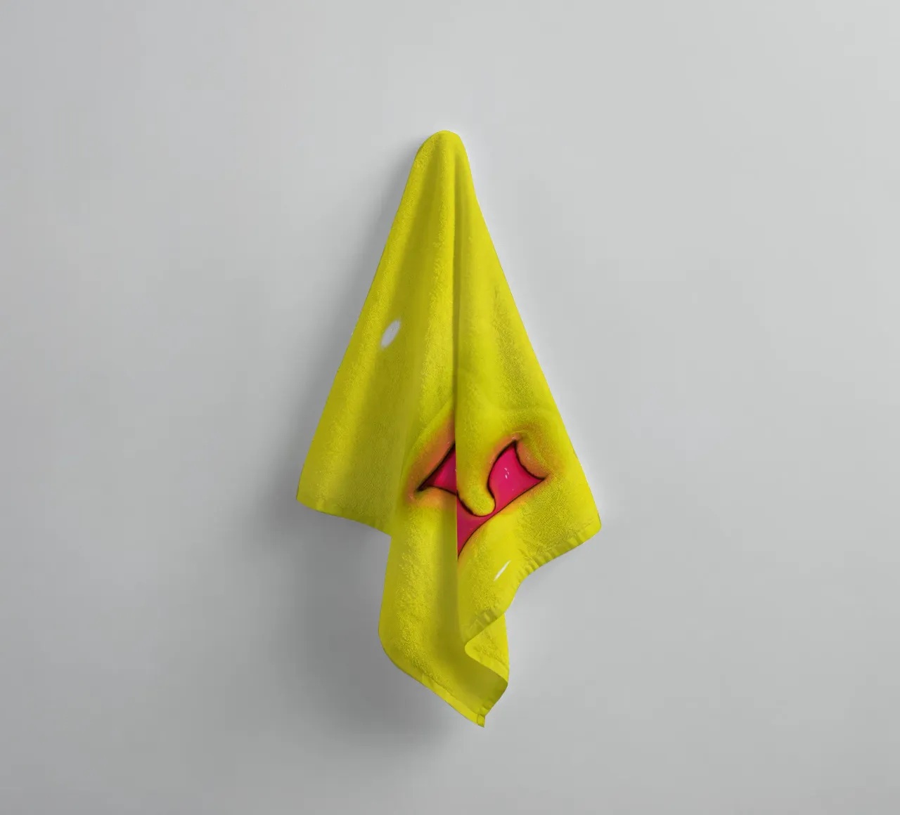 Bubblegum Inflate Initials L Green towel by Malou-Studio