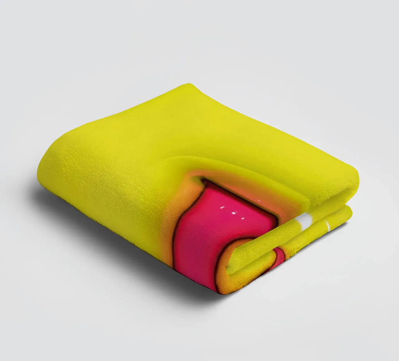 Bubblegum Inflate Initials L Green towel by Malou-Studio