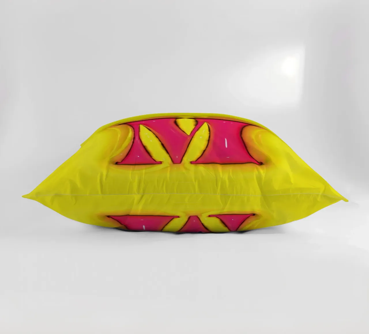 Bubblegum Inflate Initials M Green decorative cushion by Malou-Studio