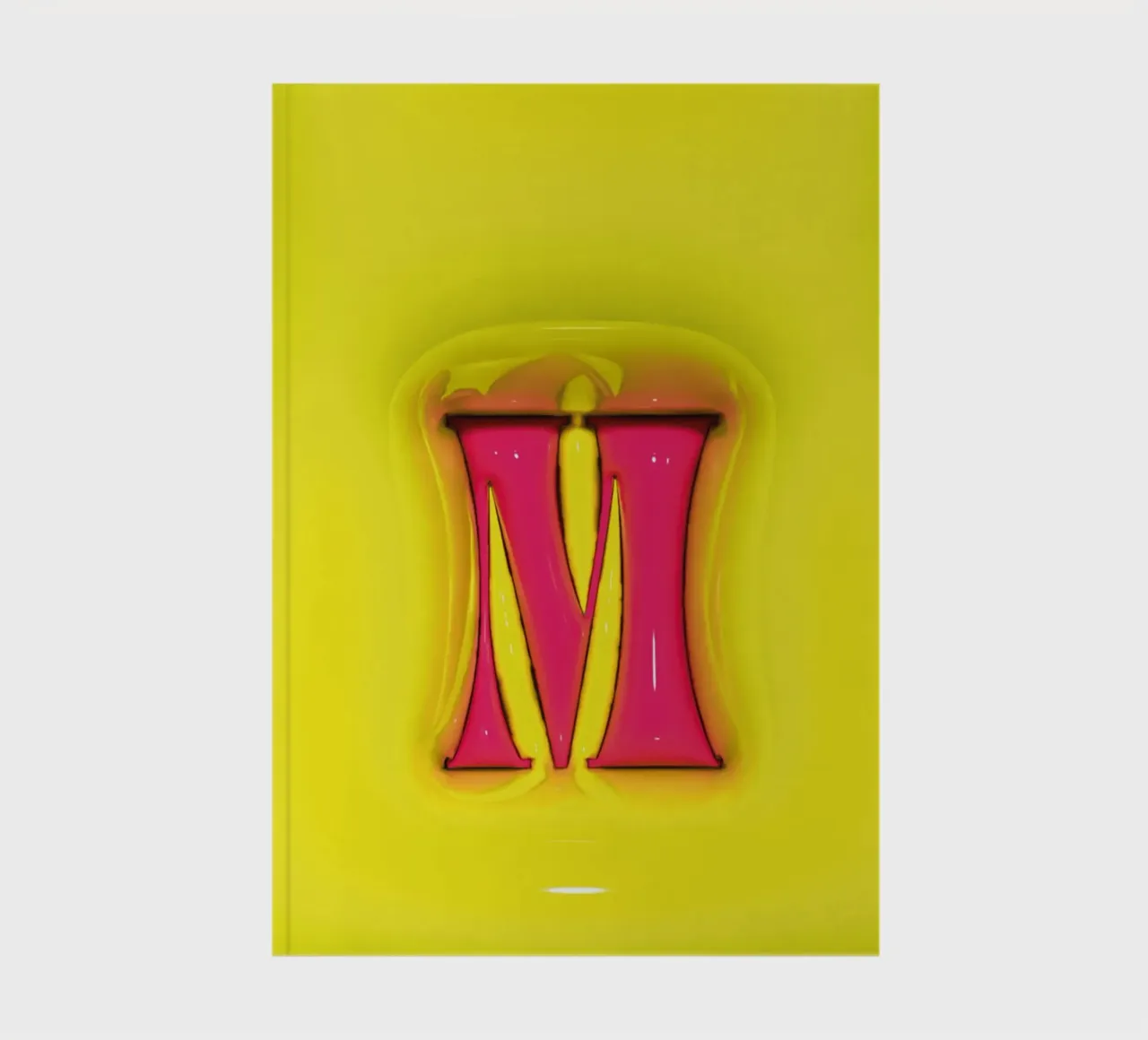 Bubblegum Inflate Initials M Green notebook by Malou-Studio