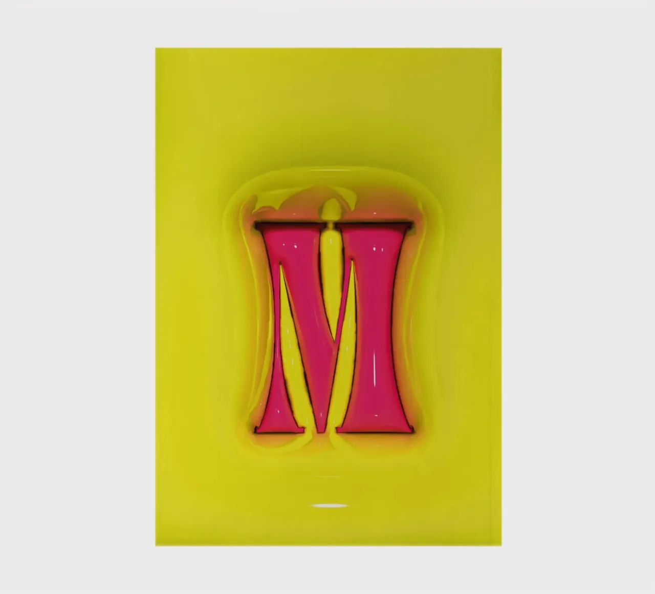 Bubblegum Inflate Initials M Green notebook by Malou-Studio