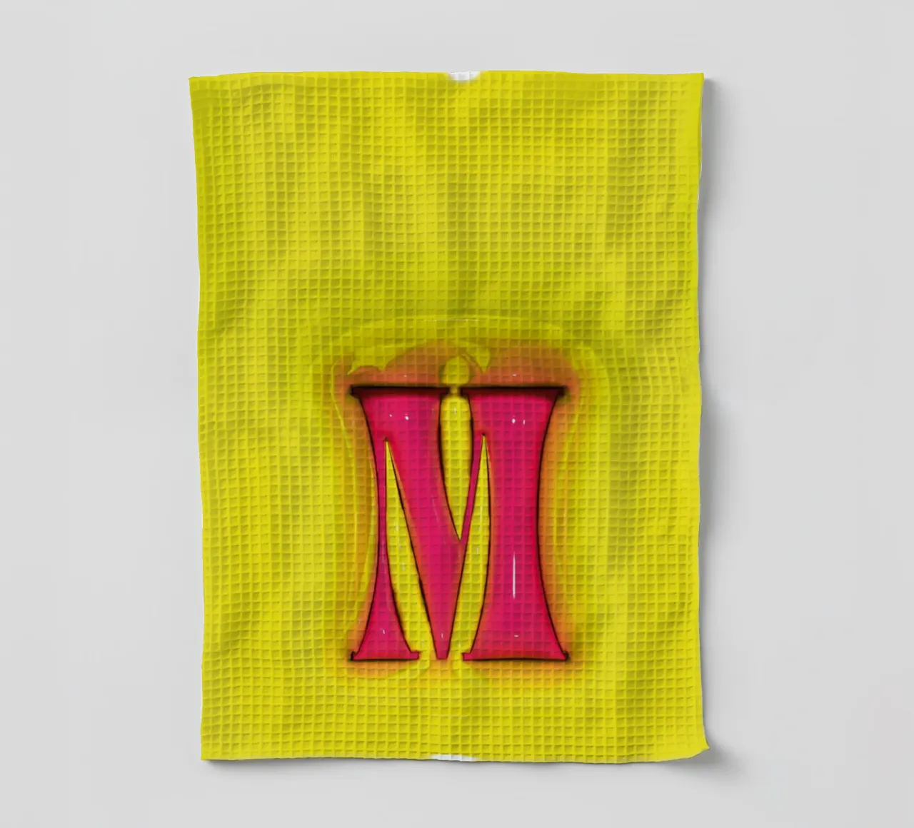 Bubblegum Gonflable Initiales M Vert torchon de Malou-Studio