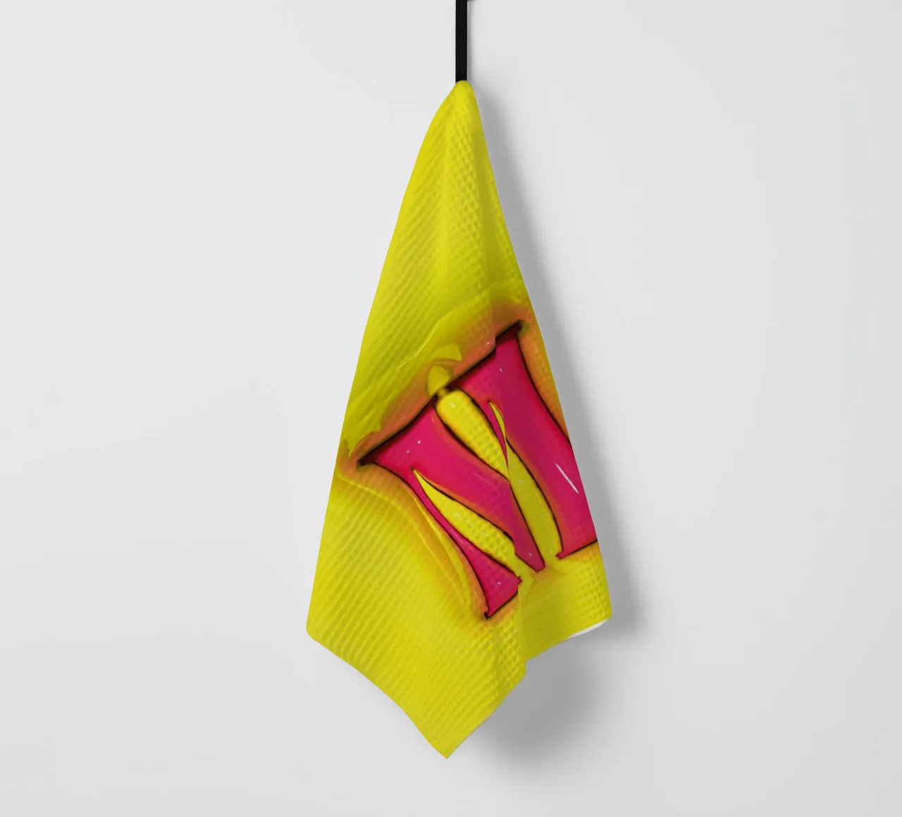 Bubblegum Gonflable Initiales M Vert torchon de Malou-Studio