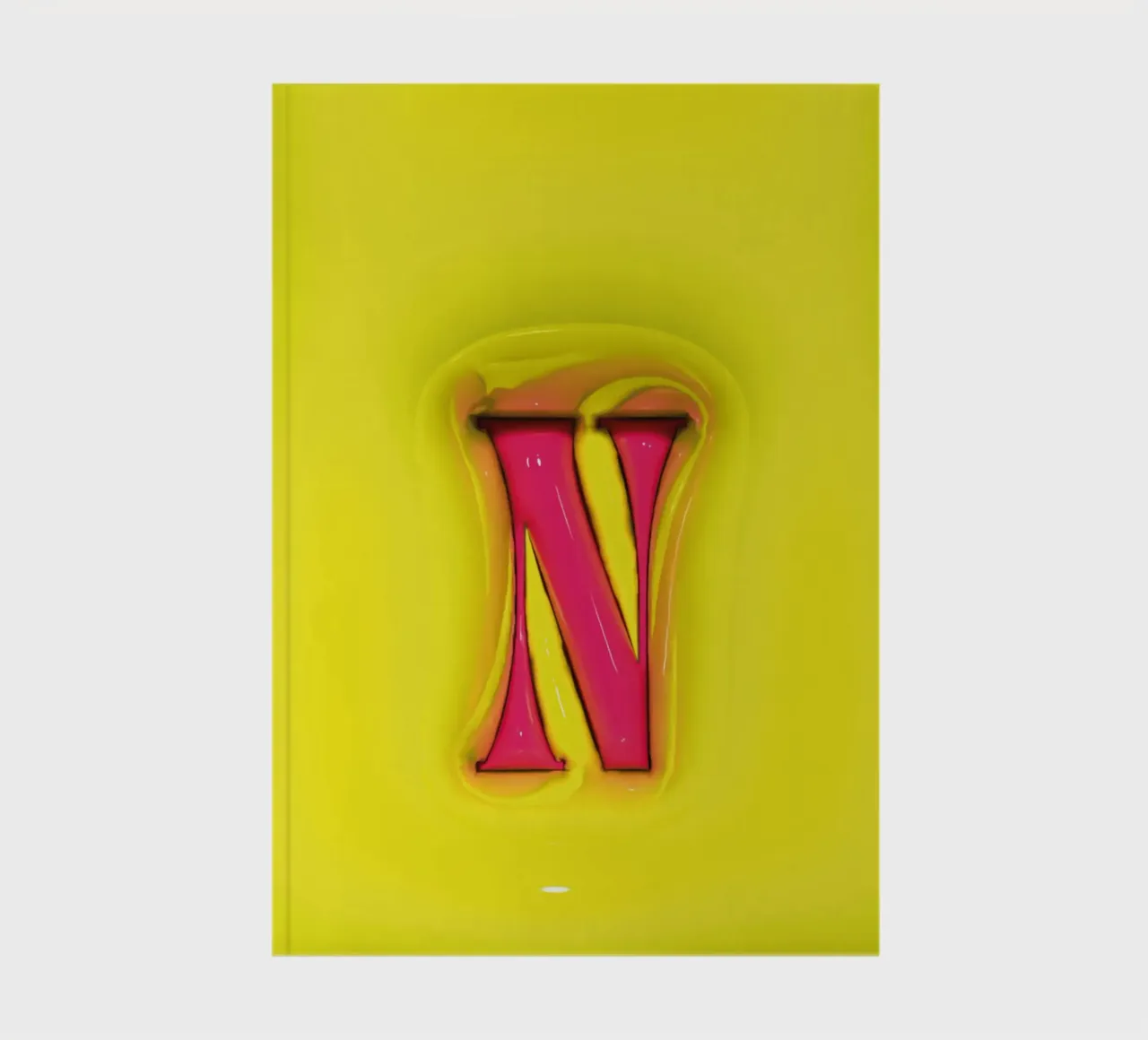 Bubblegum Inflate Initials N Green notebook by Malou-Studio