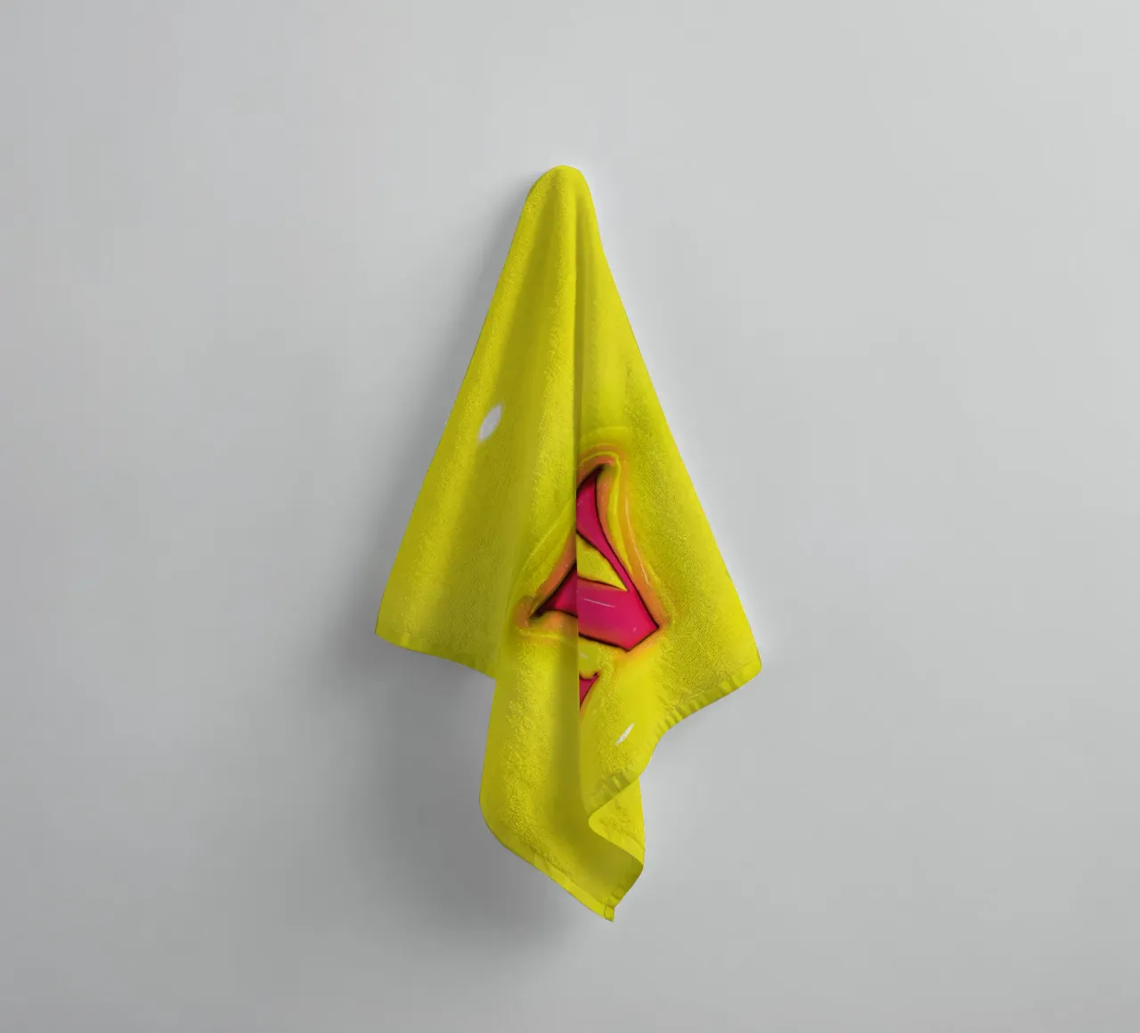 Bubblegum Inflate Initials N Green towel by Malou-Studio