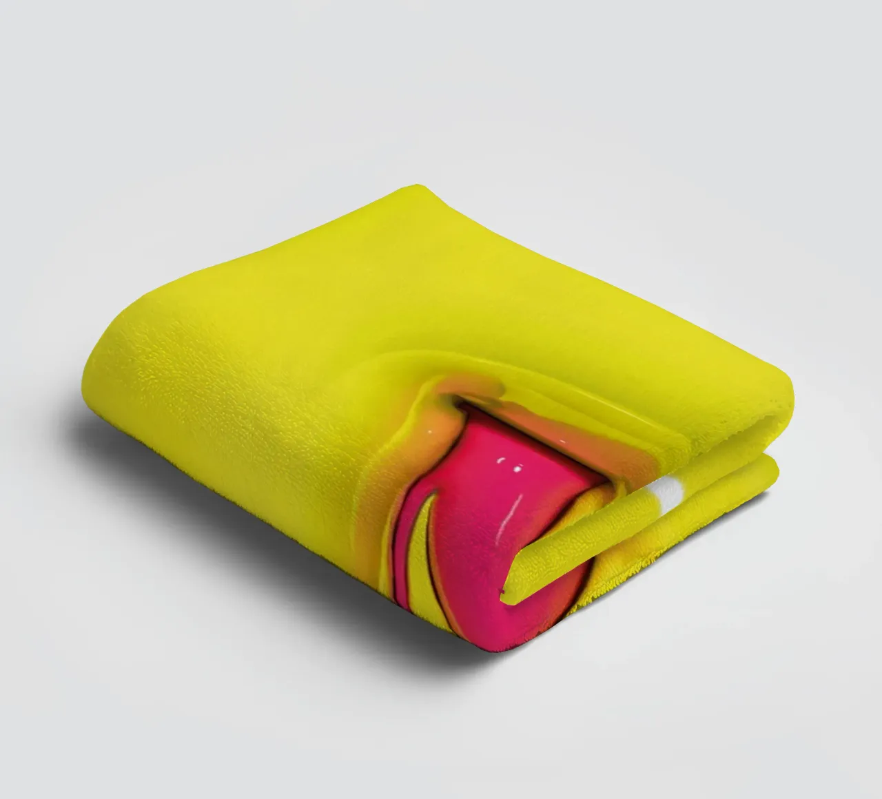 Bubblegum Inflate Initials N Green towel by Malou-Studio
