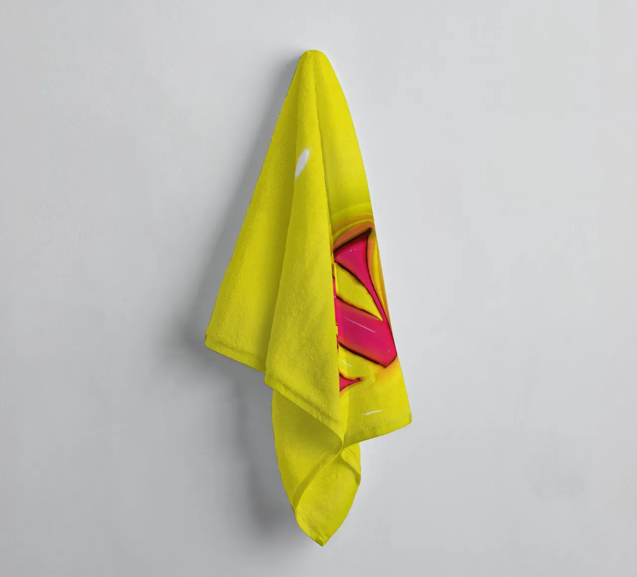 Bubblegum Inflate Initials N Green towel by Malou-Studio