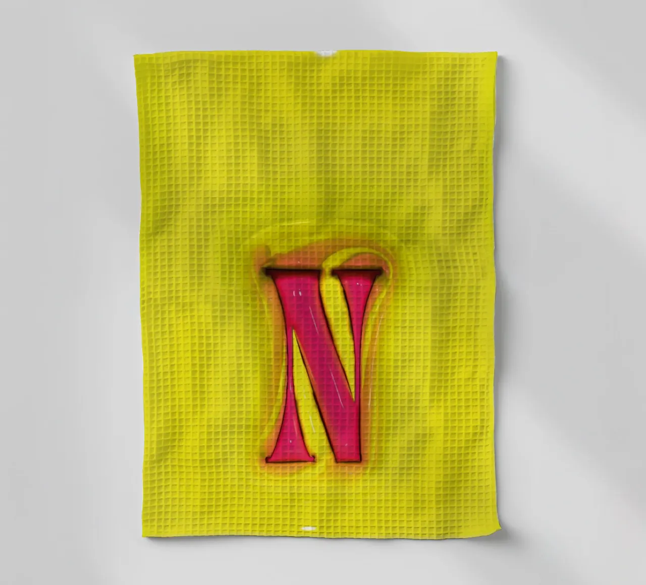 Bubblegum Gonflable Initiales N Vert torchon de Malou-Studio
