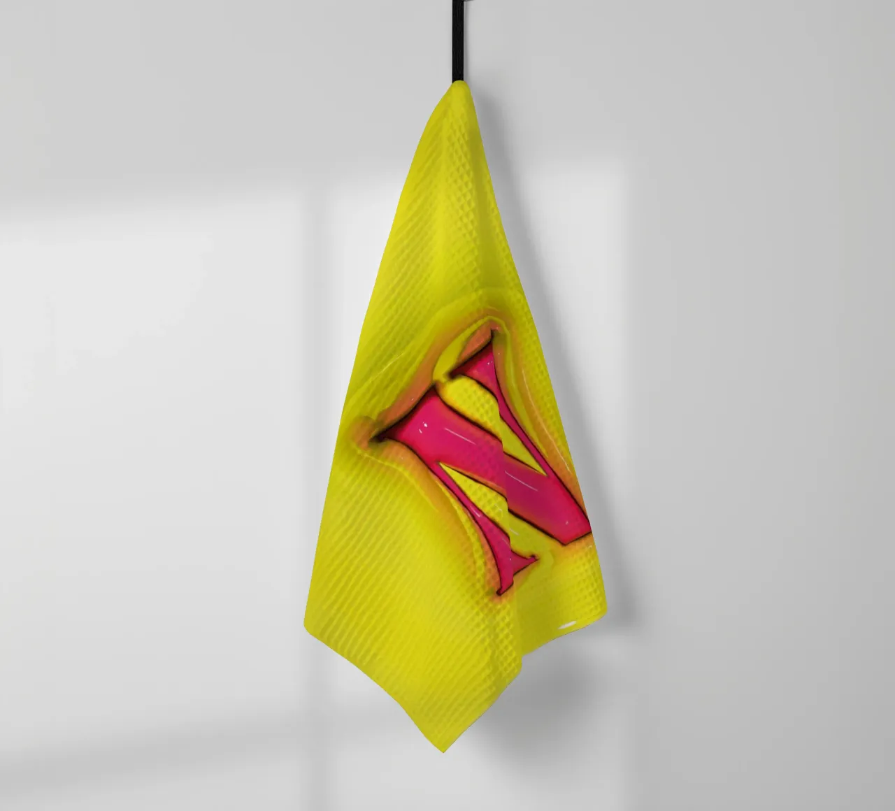 Bubblegum Gonflable Initiales N Vert torchon de Malou-Studio