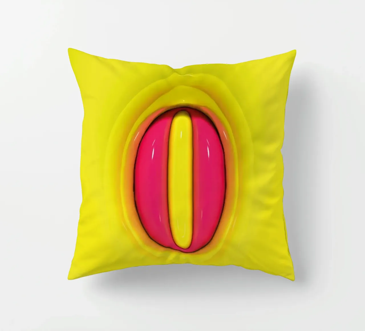 Bubblegum Inflate Initials O Green decorative cushion by Malou-Studio