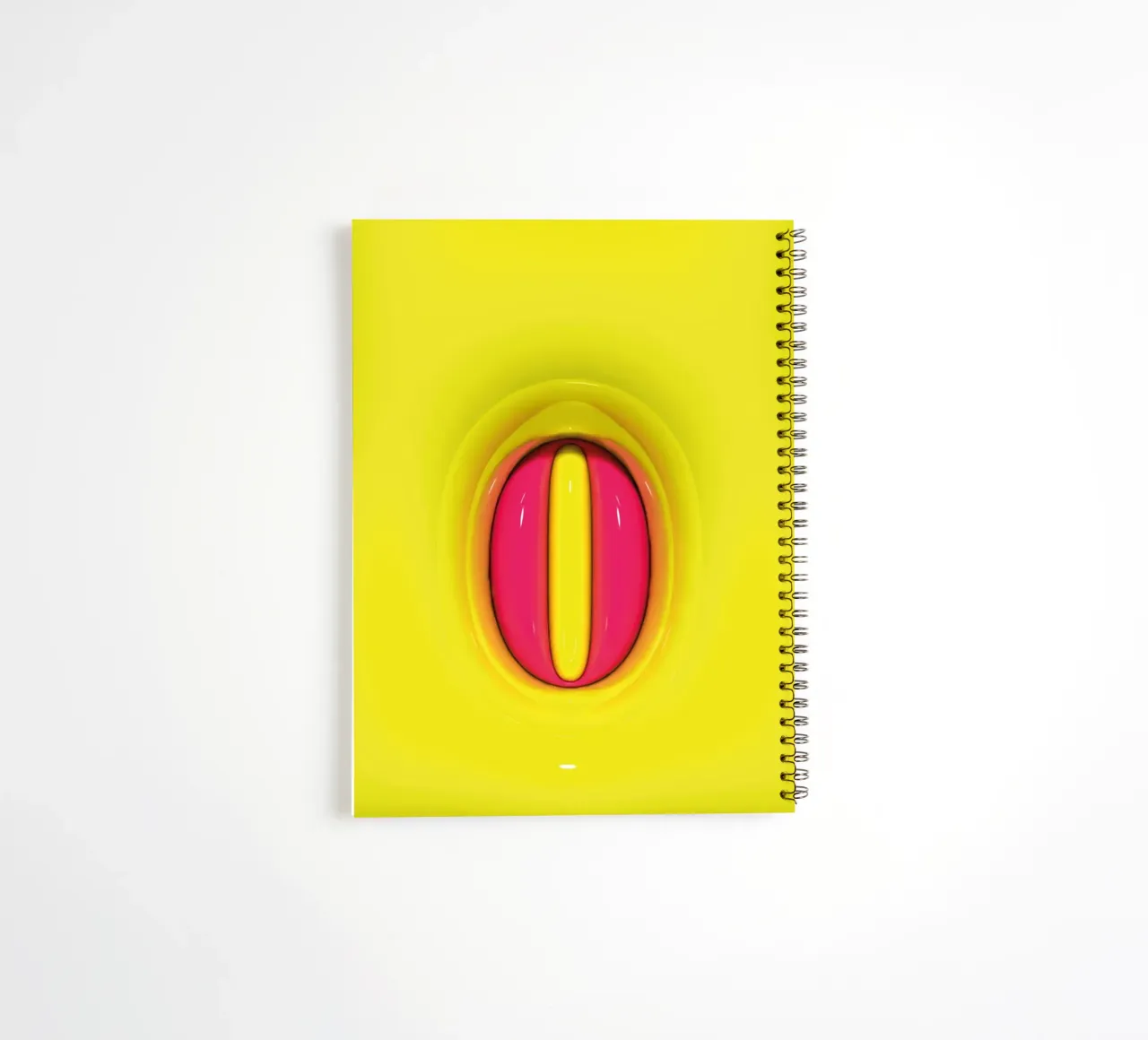 Bubblegum Inflate Initials O Green spiral notebook by Malou-Studio