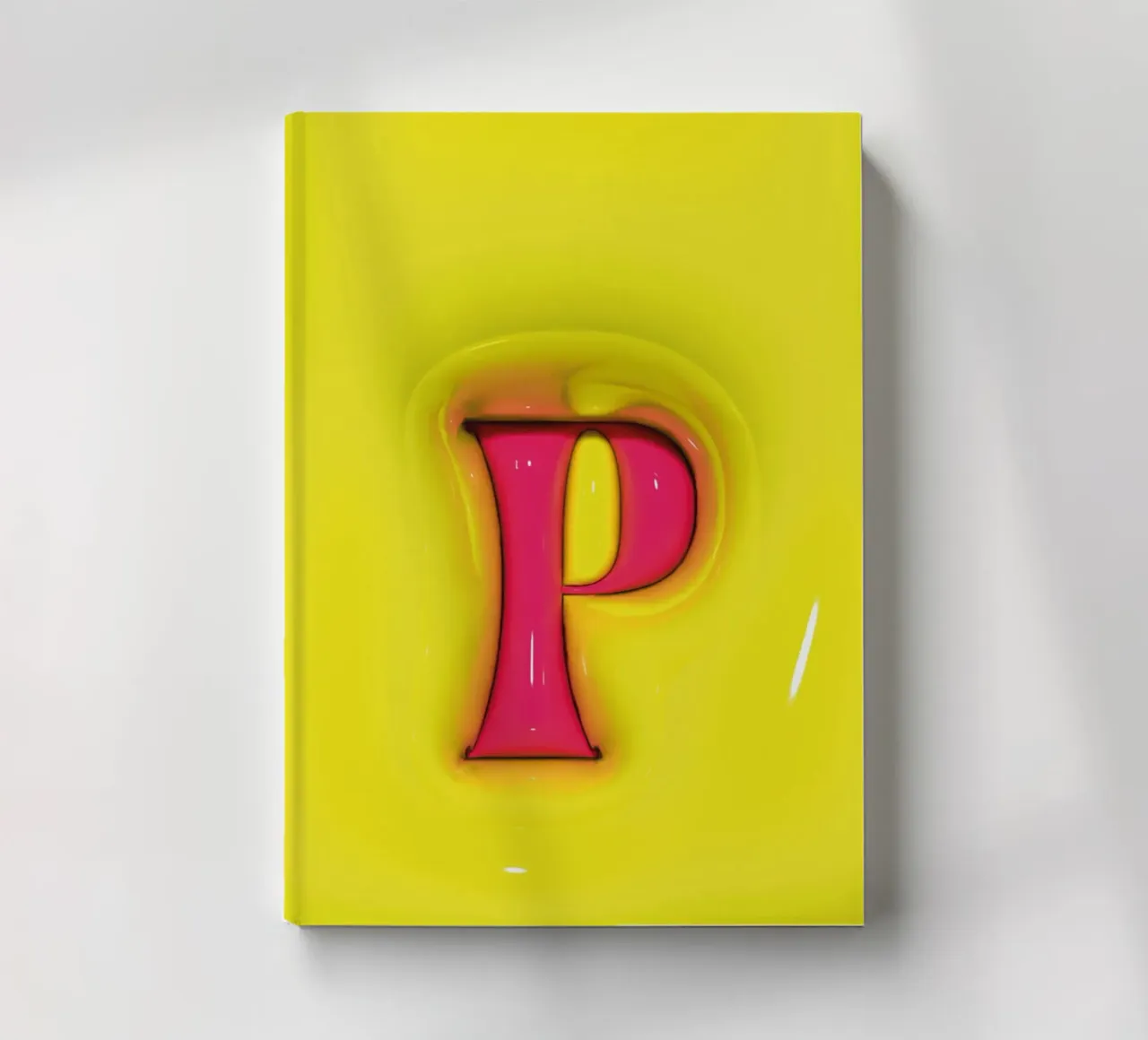 Bubblegum Inflate Initials P Green notebook by Malou-Studio