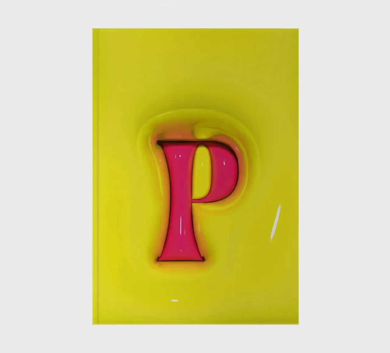 Bubblegum Inflate Initials P Green notebook by Malou-Studio
