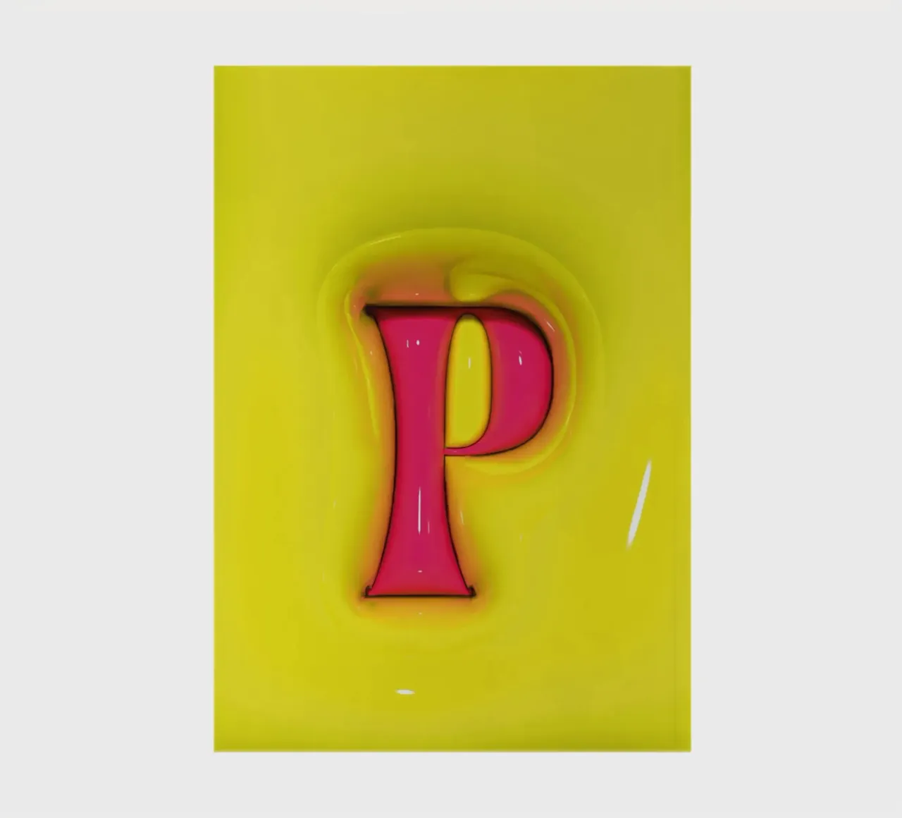 Bubblegum Inflate Initials P Green notebook by Malou-Studio